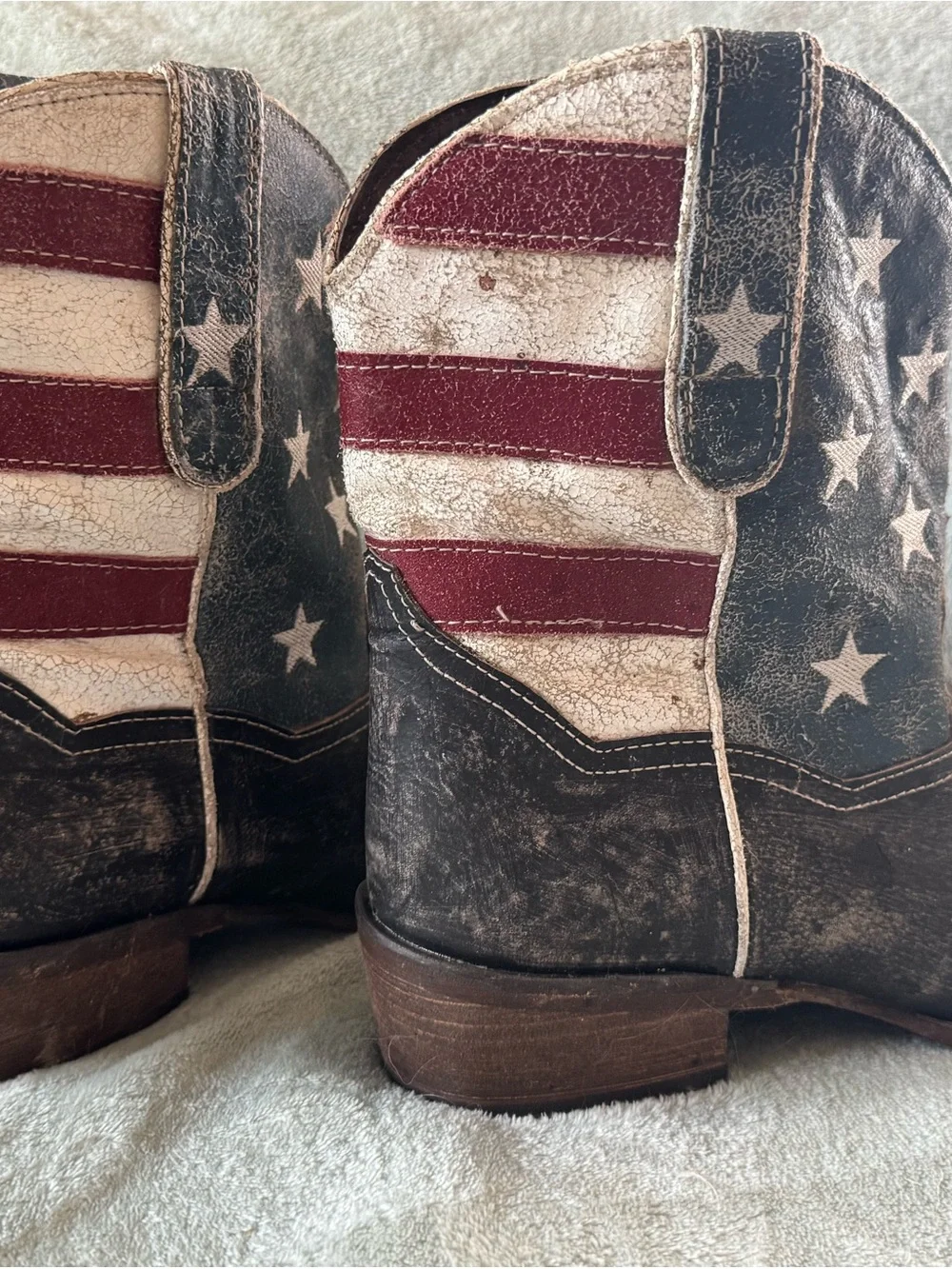 American Flag Western Cowboy Boots - Patriotic Stars & Stripes